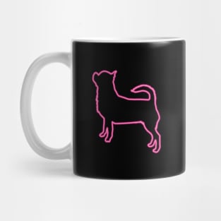 80's Gift 80s Retro Neon Sign Chihuahua Mug